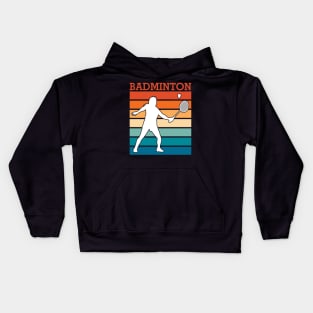 Badminton Player Kids Hoodie